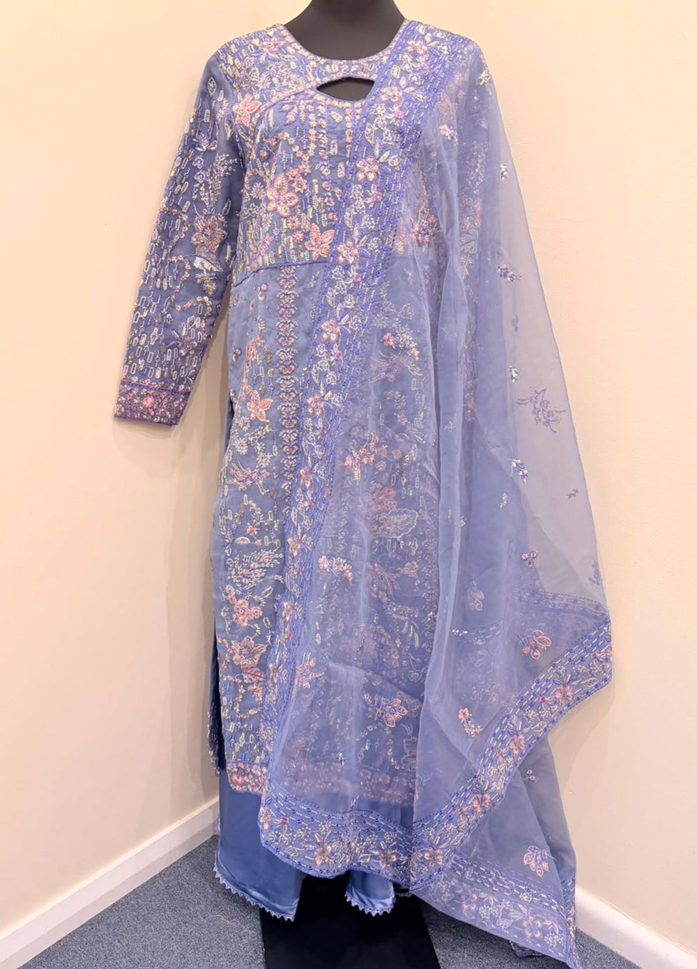 Luxury Embroidered Organza 3-Piece