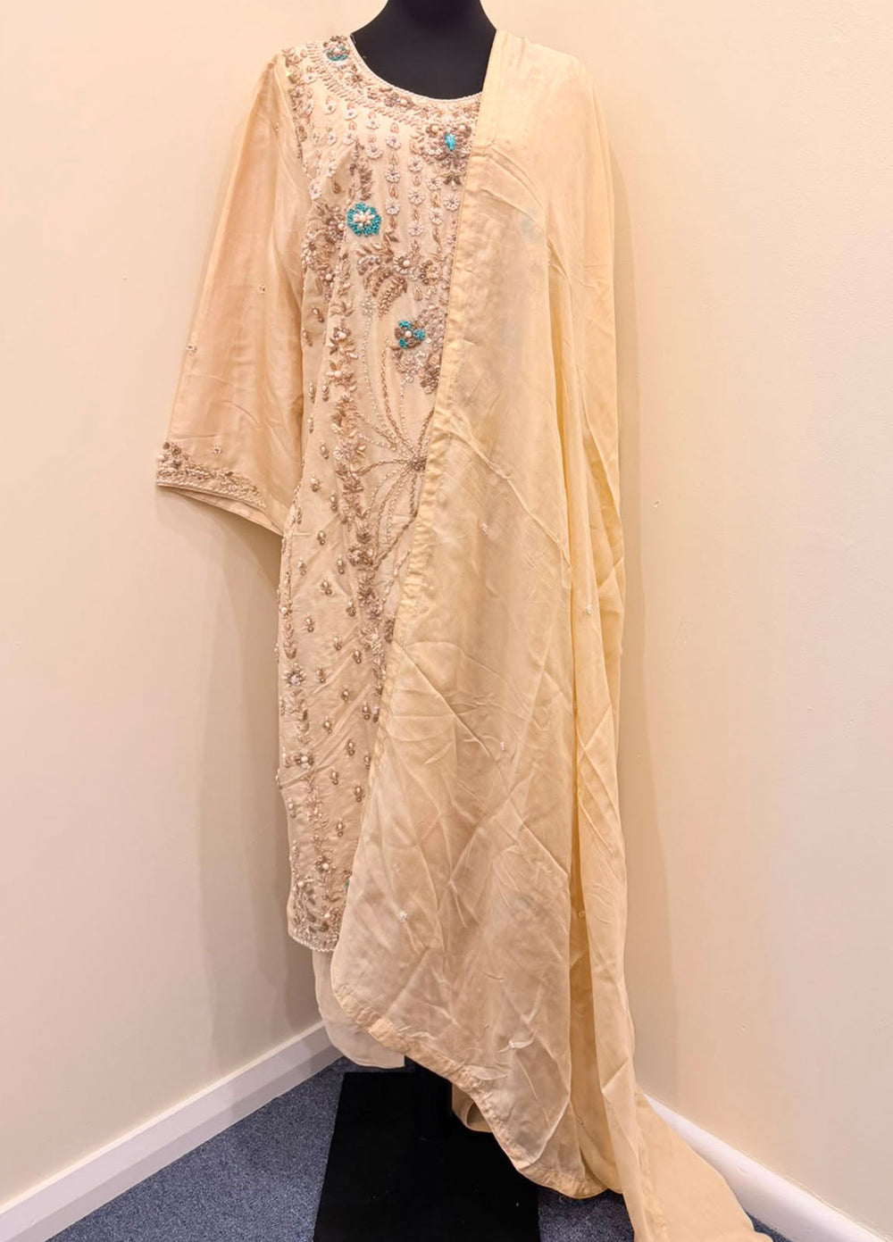 Luxury Embroidered Silk 3-Piece