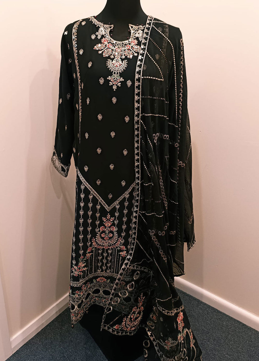 Luxury Embroidered Chiffon 3-Piece