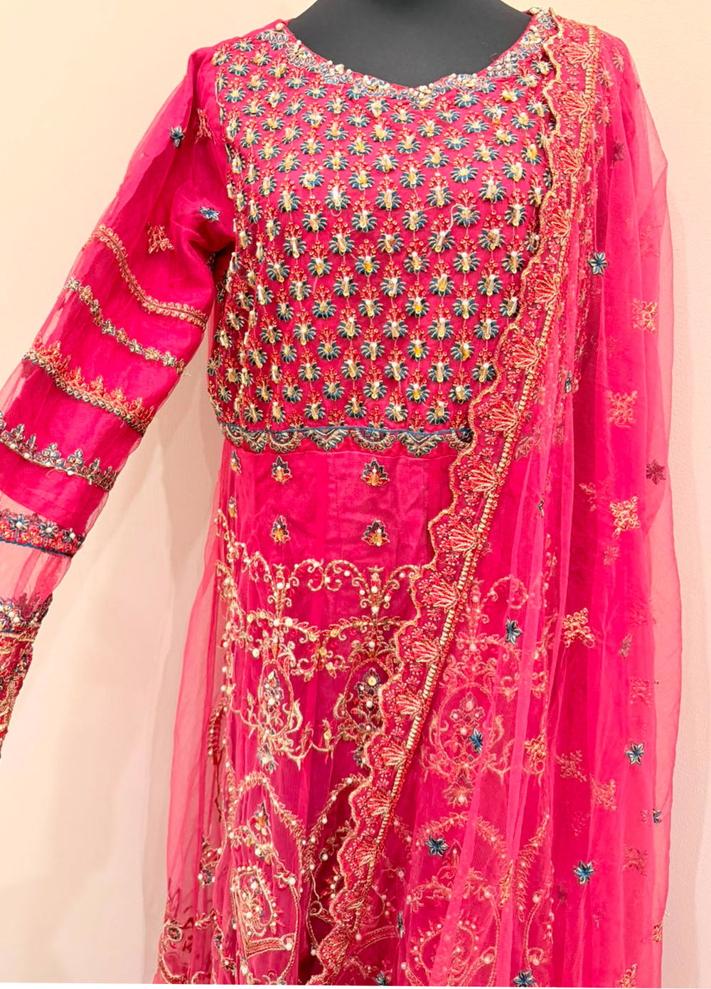 Luxury Embroidered Net 3-Piece