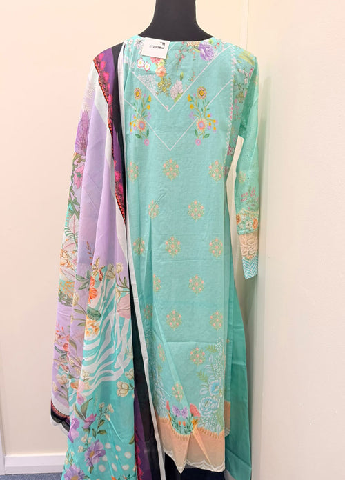 Luxury Cotton Embroidered 3-Piece