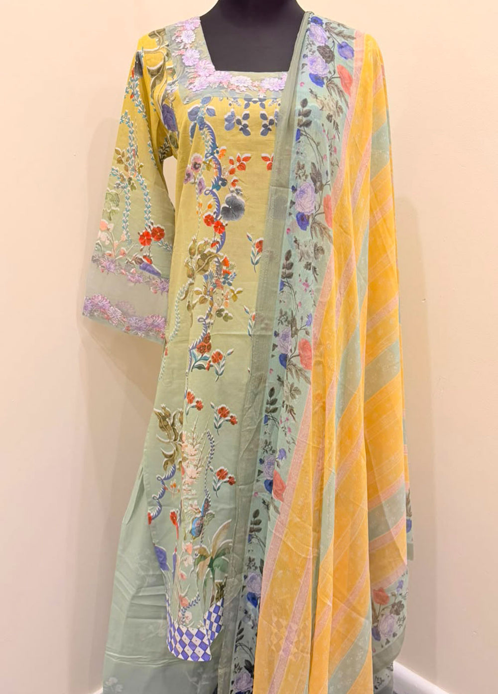 Luxury Cotton Embroidered 3-Piece