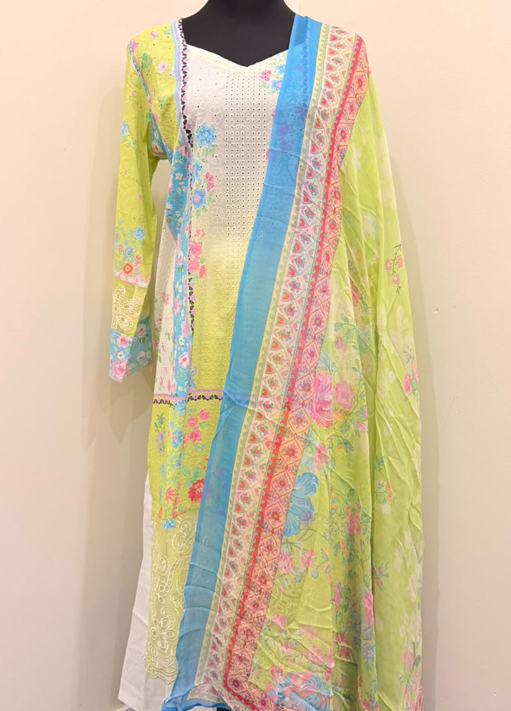 Luxury Cotton Embroidered 3-Piece