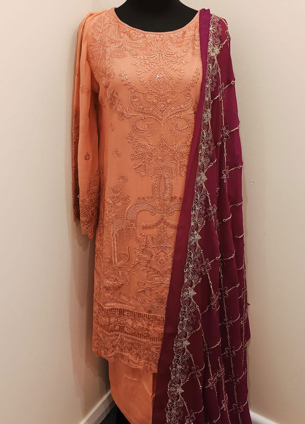 Luxury Chiffon Embroidered 3-Piece