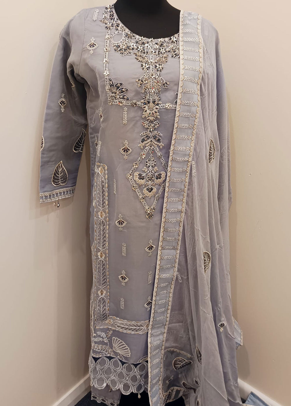 Luxury Organza Embroidered 3-Piece