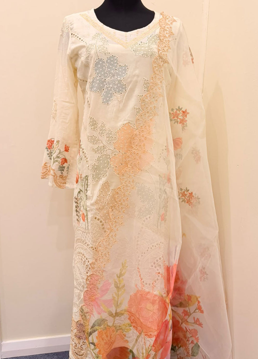 Luxury Cotton Embroidered 3-Piece