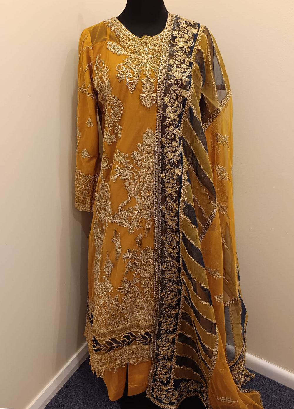 Luxury Organza/Soft Net Embroidered 3-Piece