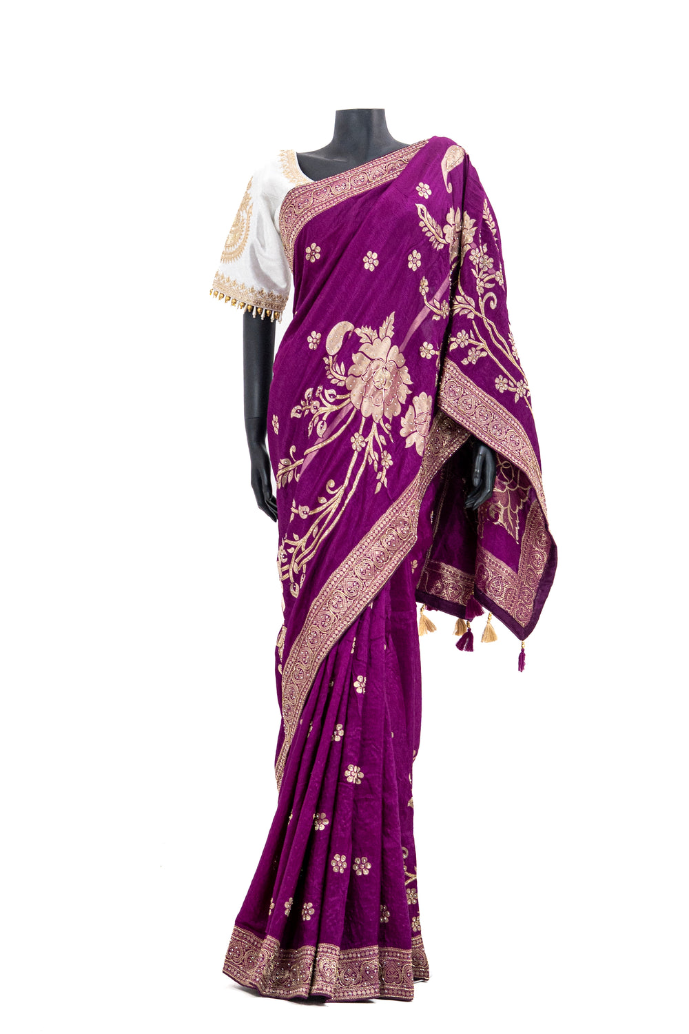Silk Khaddi Stone Work Sharee