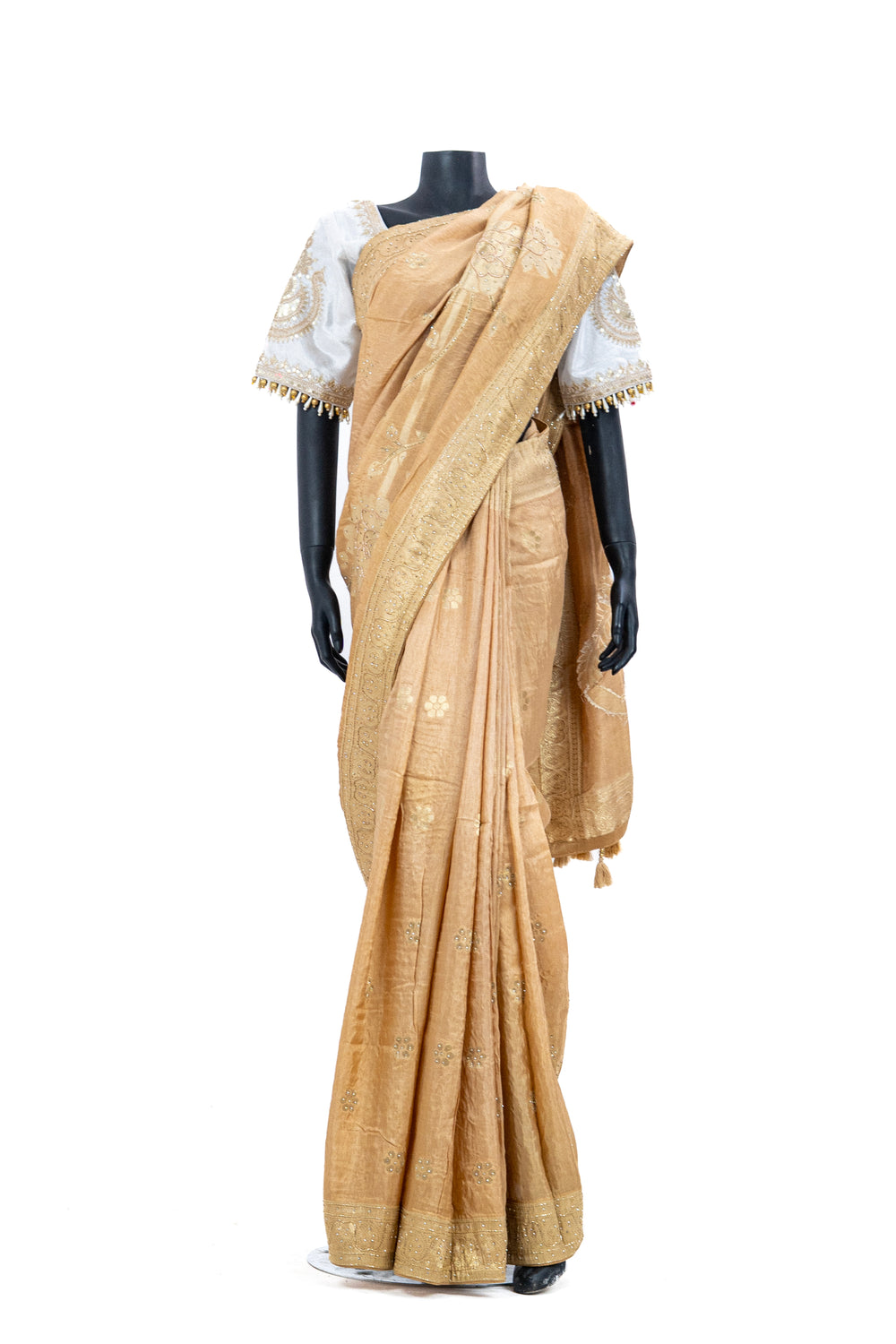 Silk Khaddi Stone Work Sharee