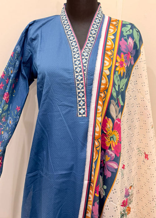 Luxury Cotton Embroidered 3-Piece