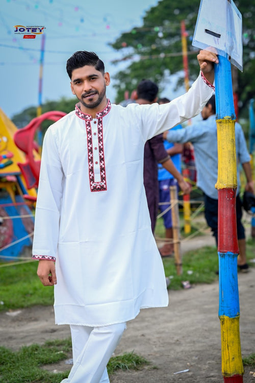 Chili Cotton Panjabi