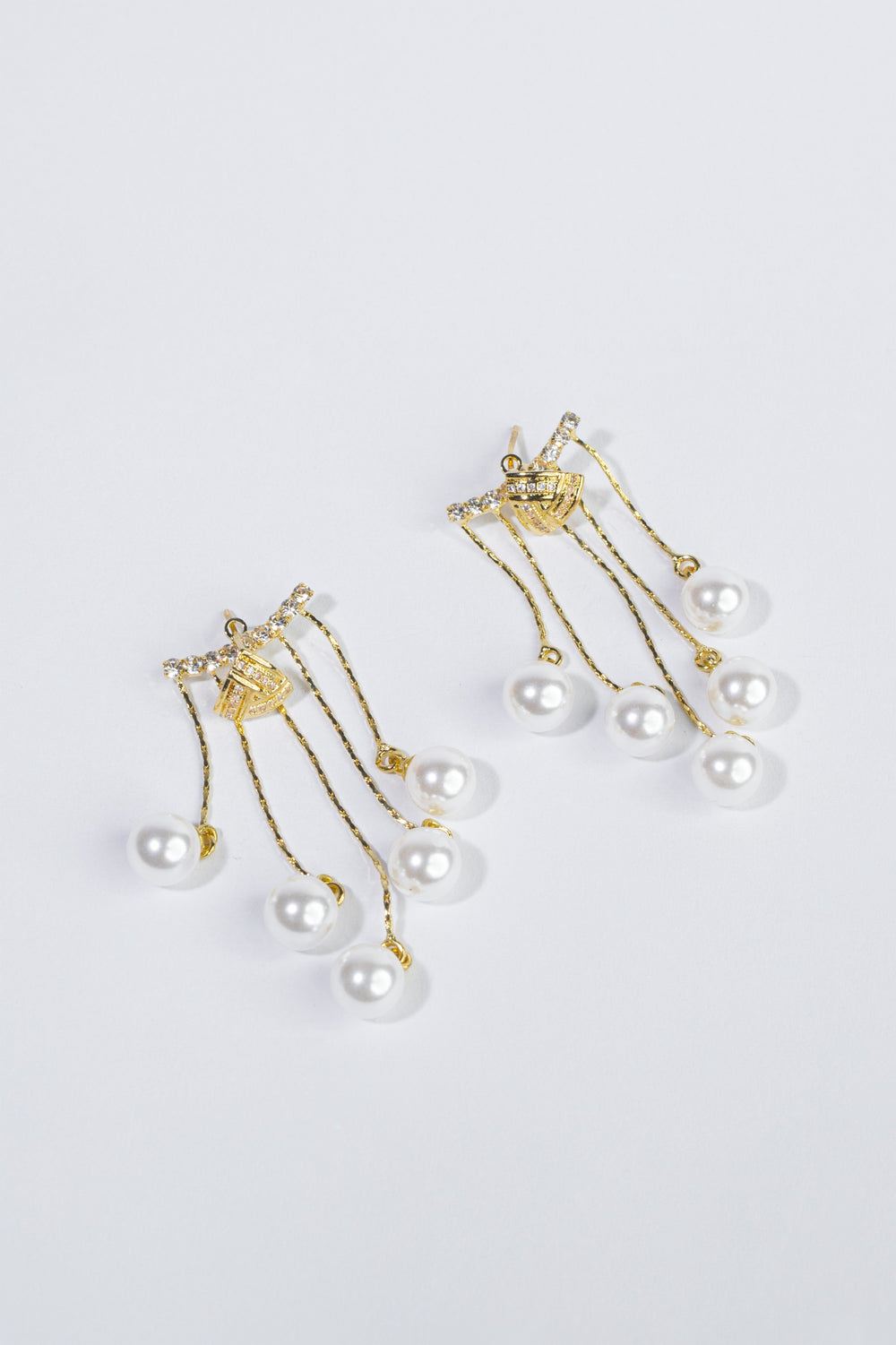 Pearl Tassel Drop Earrings