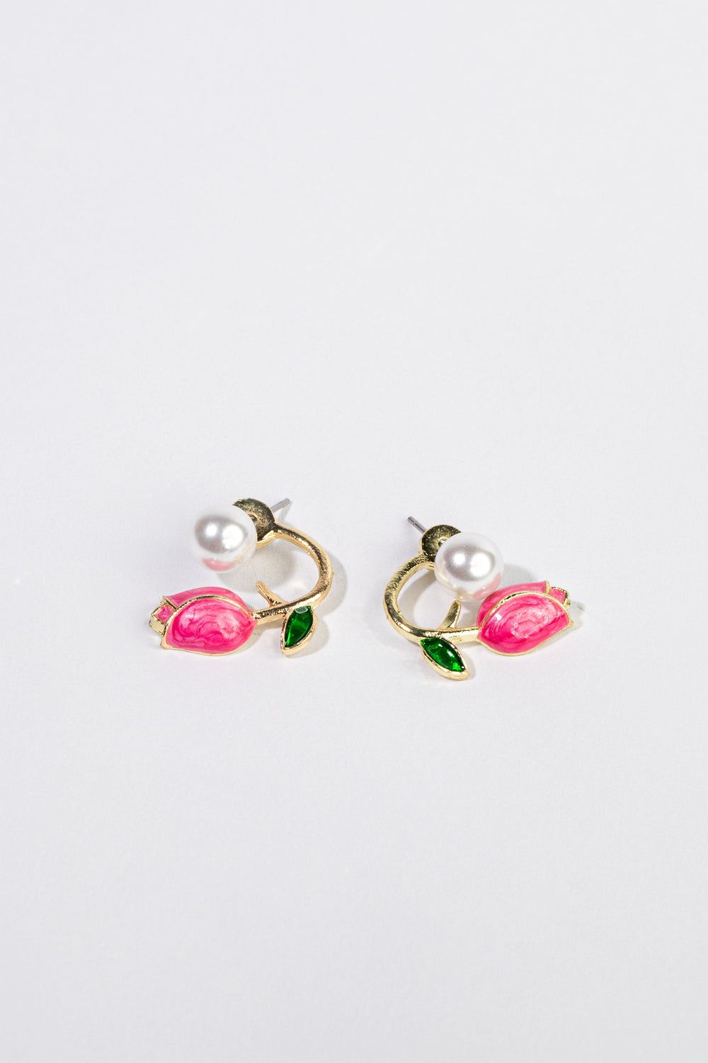 Gold-Plated Alloy Stud Earrings