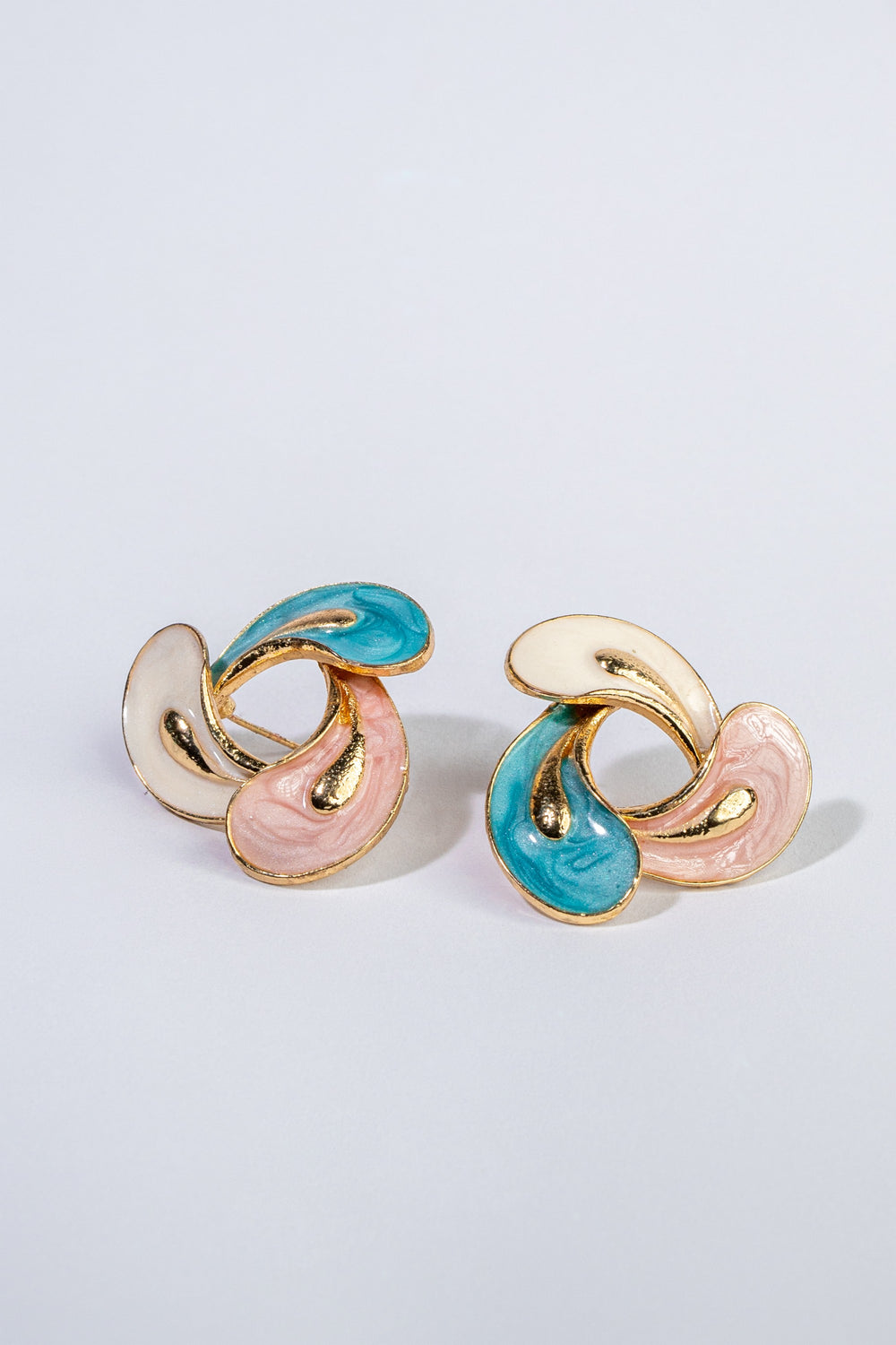 Enamel Stud Earrings